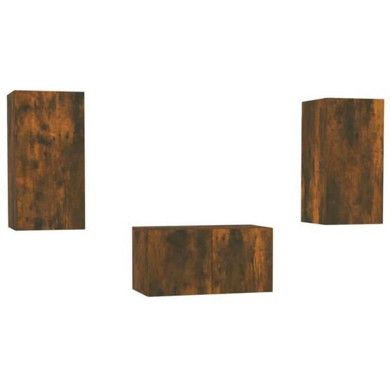 Ensemble de meubles TV - OMABETA - M7958 - Chêne fumé - Bois dingénierie - 3 pcs