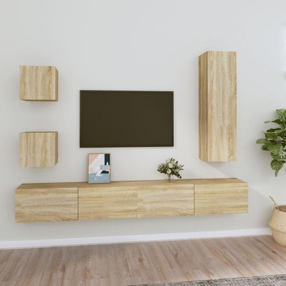 Ensemble de meubles TV 5 pcs Chêne sonoma Bois dingénierie