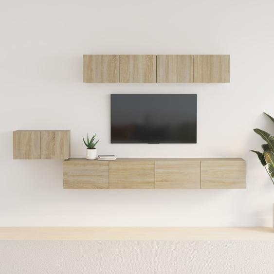 Ensemble de meubles TV 5 pcs Chêne sonoma Bois dingénierie