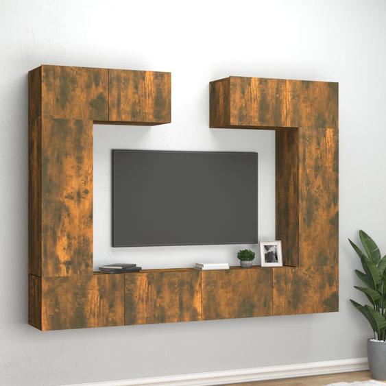 Ensemble de meubles TV 6 pcs Chêne fumé Bois dingénierie