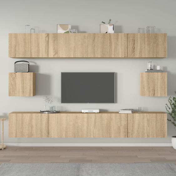Ensemble de meubles TV 6 pcs Chêne sonoma Bois dingénierie