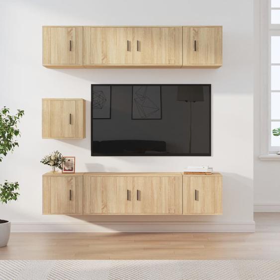 Ensemble de meubles TV 7 pcs Chêne sonoma Bois dingénierie