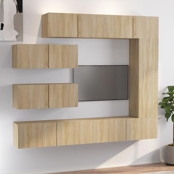 Ensemble de meubles TV 7 pcs Chêne sonoma Bois dingénierie