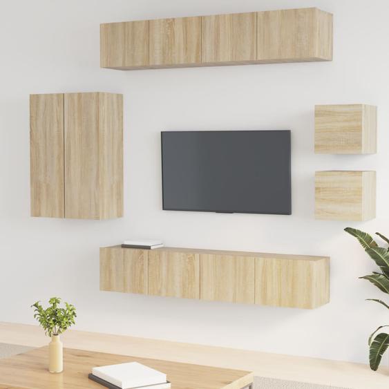 Ensemble de meubles TV 8 pcs Chêne sonoma Bois dingénierie