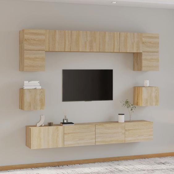 Ensemble de meubles TV 8 pcs Chêne sonoma Bois dingénierie