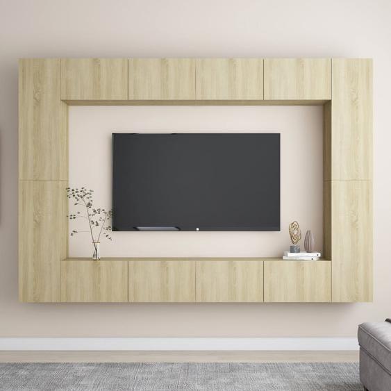 Ensemble de meubles TV 8 pcs Chêne sonoma Bois dingénierie