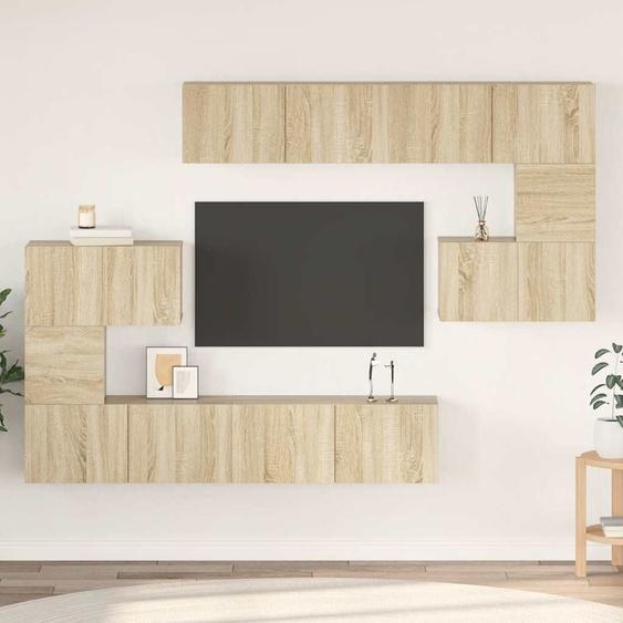 Ensemble de meubles TV 8 pcs Chêne sonoma Bois dingénierie