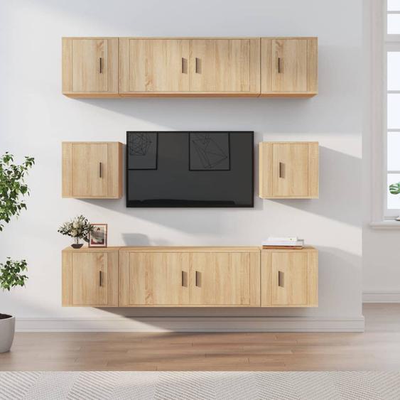 Ensemble de meubles TV 8 pcs Chêne sonoma Bois dingénierie