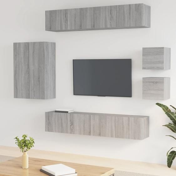 Ensemble de meubles TV 8 pcs Sonoma gris Bois dingénierie