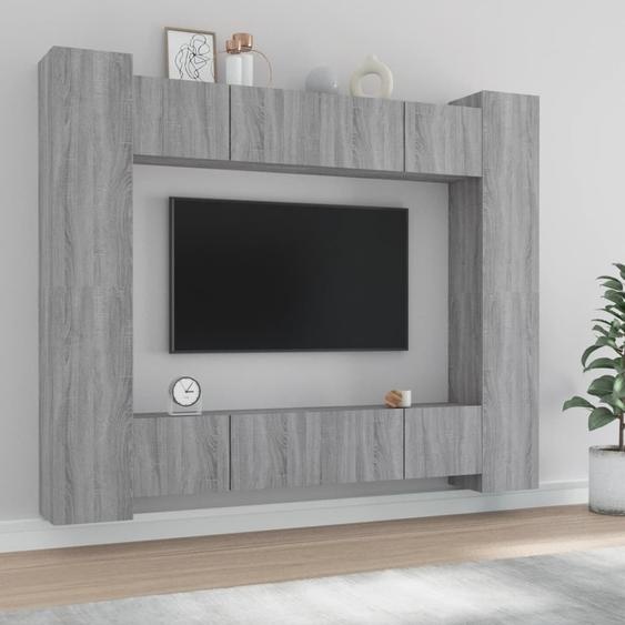 Ensemble de meubles TV 8 pcs Sonoma gris Bois dingénierie