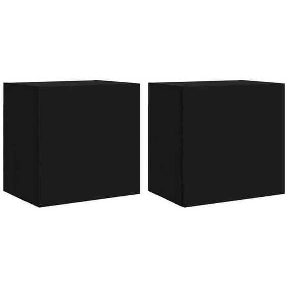 Ensemble de Meubles TV muraux 2 pcs - noir 40,5x30x40 cm - Bois dingénierie LL248580