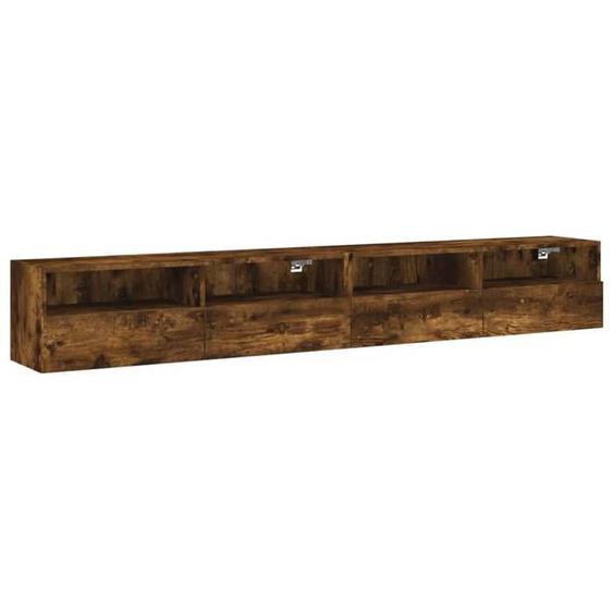 Ensemble de Meubles TV muraux 2pcs - chêne fumé 100x30x30cm - Bois dingénierie LL249199
