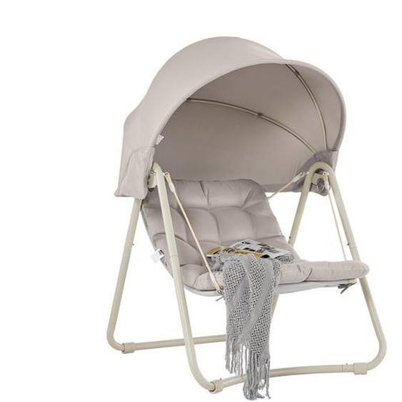 Ensemble de mobilier de jardin SoBuy : fauteuil suspendu, transat, chaise longue, hamac, balancelle, pouf OGS62-MI