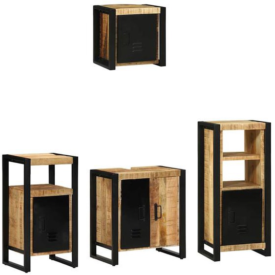 Ensemble de mobilier de salle de bain 4 pcs Bois Recyclé Solide