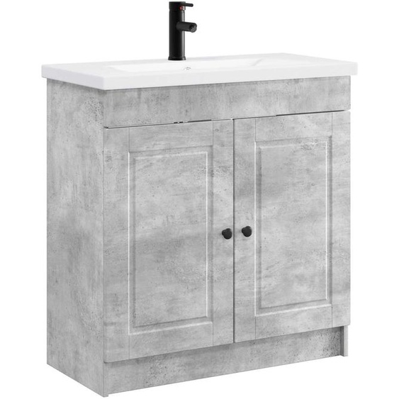 Ensemble de mobilier de salle de bain Gris béton