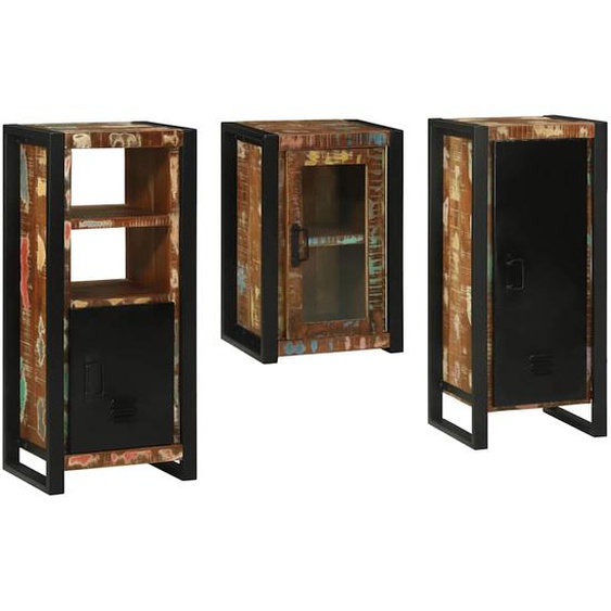 Ensemble de mobilier de salle de bain 3 pcs Bois massif recyclé