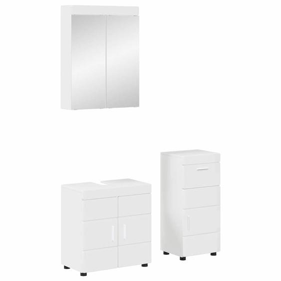 Ensemble de mobilier de salle de bain TULUM Blanc brillant
