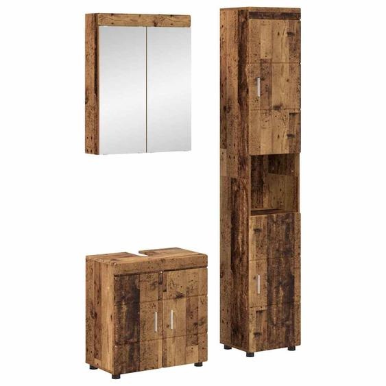 Ensemble de mobilier de salle de bain TULUM Bois ancien