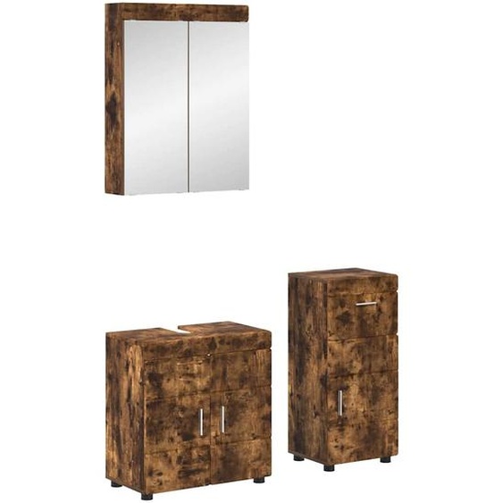Ensemble de mobilier de salle de bain TULUM Chêne fumé