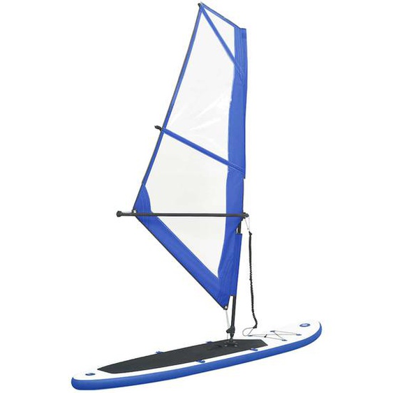 Ensemble de planche SUP gonflable avec voile Bleu et blanc