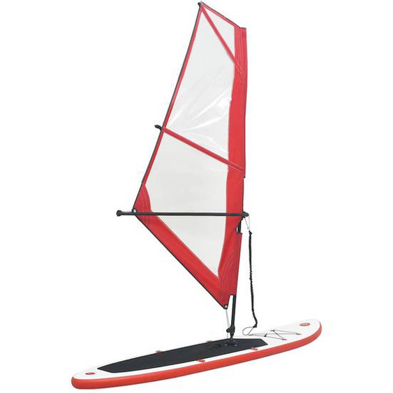 Ensemble de planche SUP gonflable avec voile Rouge et blanc