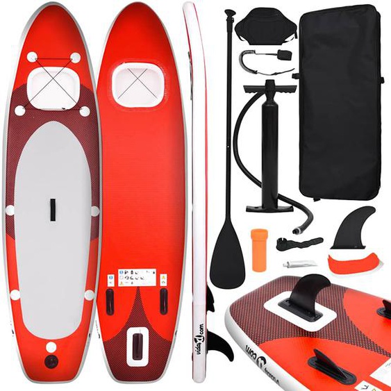 Ensemble de planche SUP gonflable Rouge 300x76x10 cm