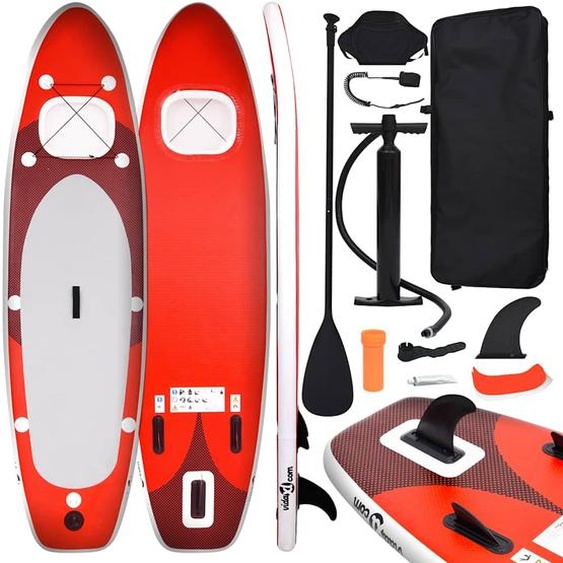 Ensemble de planche SUP gonflable Rouge 330x76x10 cm