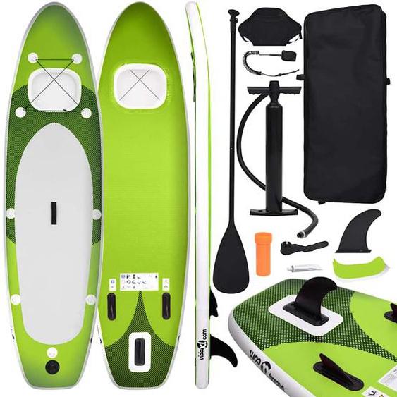 Ensemble de planche SUP gonflable Vert 360x81x10 cm