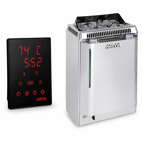 Ensemble de poêles à sauna Harvia Topclass Combi Kv80se + Harvia Xenio Cx110c Combi