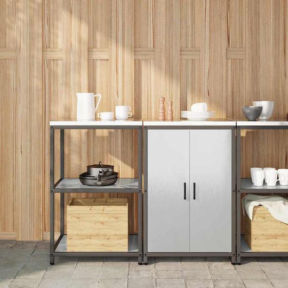 Ensemble de rangement cuisine 2 pcs Argent Acier inoxydable