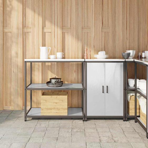 Ensemble de rangement cuisine 2 pcs Argent Acier inoxydable