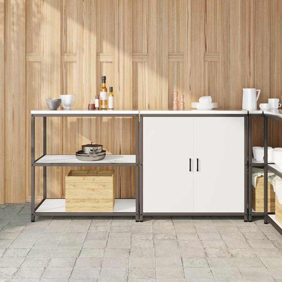 Ensemble de rangement cuisine 2 pcs Blanc 180 x 50 x 92 cm