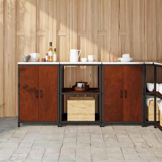 Ensemble de rangement cuisine 3 pcs Rouillé Acier patiné