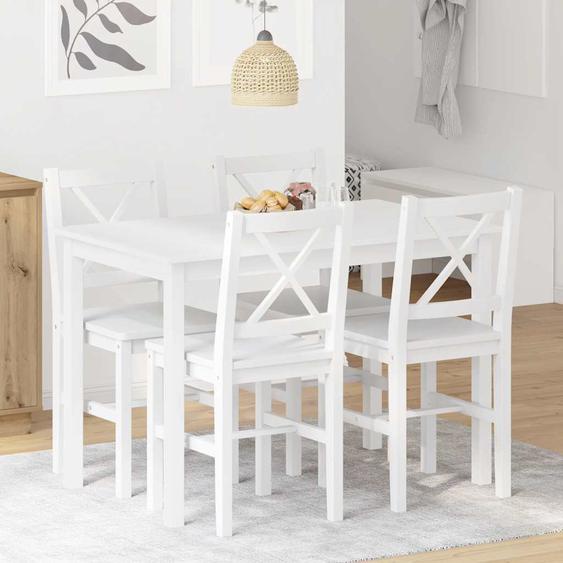 Ensemble de salle à manger 5 pcs Blanc