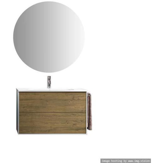 Ensemble de salle de bain 4 pièces IGEA chêne miel