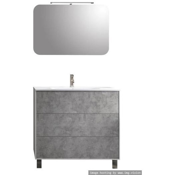 Ensemble de salle de bain  4 pièces IGEA ciment