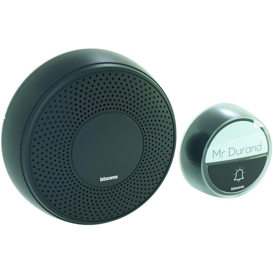 Ensemble de sonnette sans fil avec signal lumineux - Classe de protection IP44 - Couleur anthracite