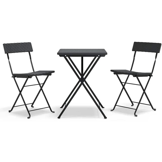 Ensemble de table et chaises pliables en polyrotin, style bistro