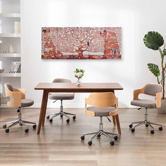 Ensemble de tableau sur toile Arbre Jaune 150x60 cm