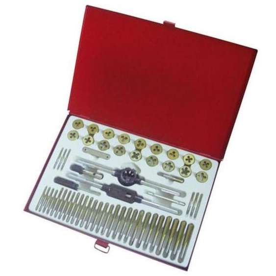 Ensemble de tarauds et outils de filetage - 58 pièces - revêtement TiN