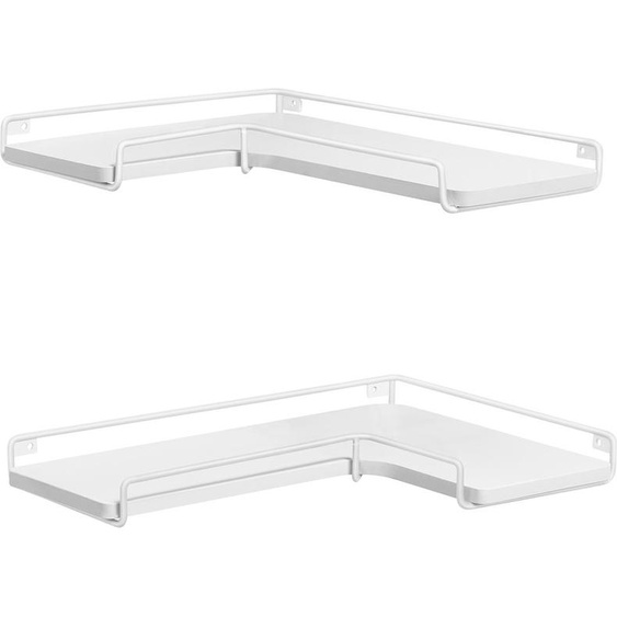 Ensemble détagères dangle en L, lot de 2, blanc nuage