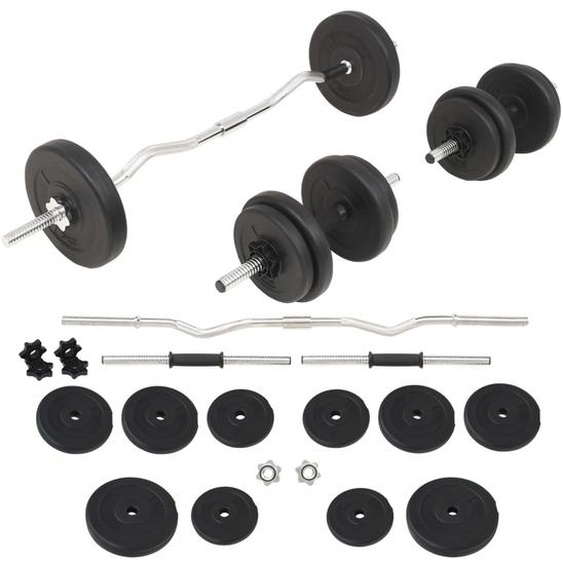 Ensemble dhaltères et barres dhaltères 30 kg