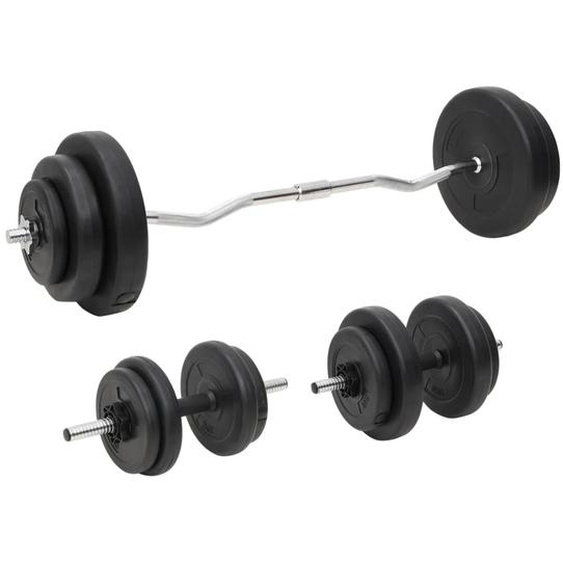 Ensemble dhaltères et de barres avec plaques 60 kg