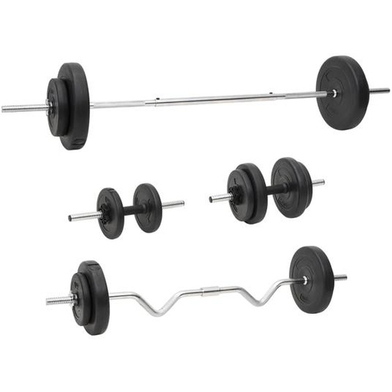 Ensemble dhaltères et de barres avec plaques 60 kg