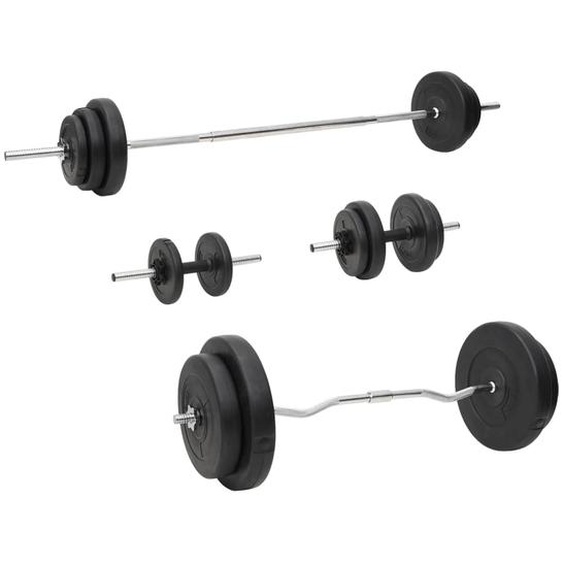 Ensemble dhaltères et de barres avec plaques 90 kg