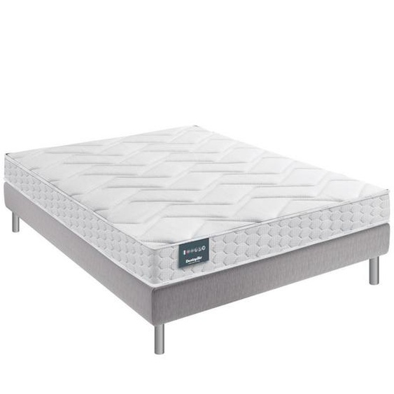 Ensemble Dunlopillo 140*190 cm EUGEN 2 20 cm matelas sommier déco jeu de 4 pieds gris