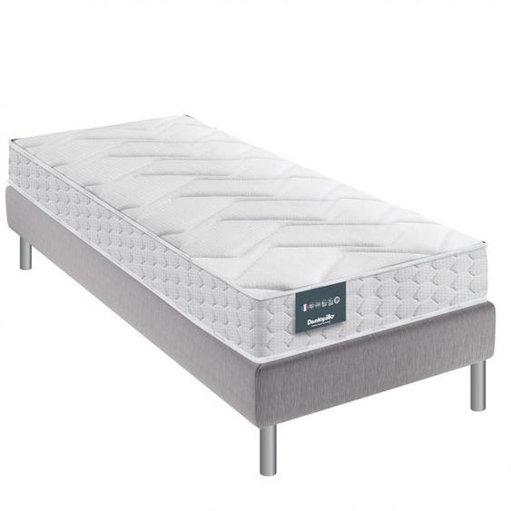 Ensemble Dunlopillo 90*190 cm EUGEN 2 20 cm matelas sommier déco jeu de 4 pieds gris