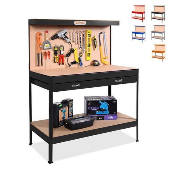 Ensemble établi et râtelier avec tiroir pour garage atelier Max 120x60x150 cm