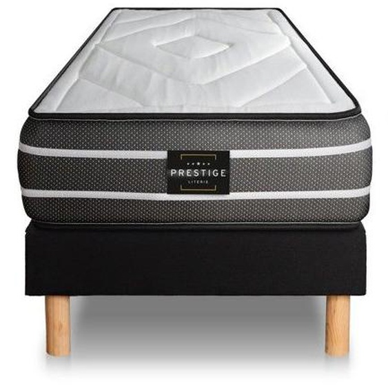 Ensemble Exclusive 120 x 200 cm sommier Kit Noir