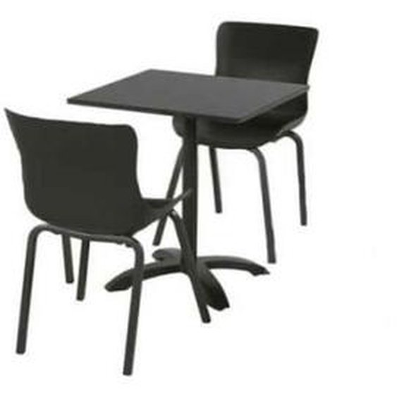Ensemble HARTMAN table SOPHIE Bistro HPL FLIP 68 + 2 chaises SOPHIE Dining - Noir